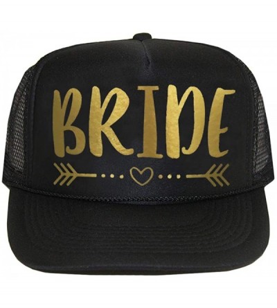 Baseball Caps Bride with Heart and Arrow Trucker Hat - Black - C018C5NKY9Z $20.33