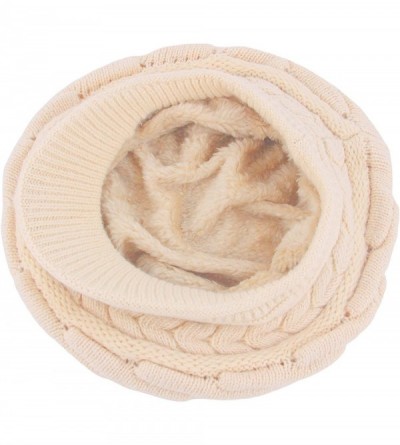 Skullies & Beanies Women's Winter Warm Hat Crochet Slouchy Beanie Knitted Caps with Visor - A-beige - C118HKCONHR $14.60