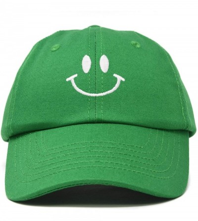 Baseball Caps Smile Baseball Cap Smiling Face Happy Dad Hat Men Women Teens - Kelly Green - C518SLA3UEW $27.33