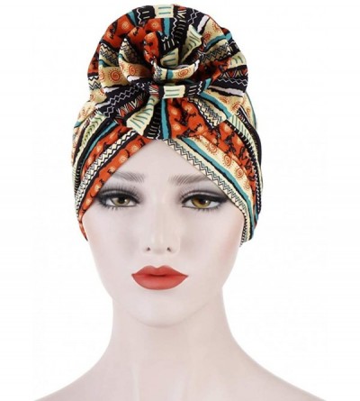 Skullies & Beanies Women Boho Flower Head Wraps Long Hair Scarf Turban Pre-tie Head Scarves - 3 - CA18W0NOUKN $11.95