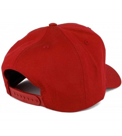 Baseball Caps Adjustable Solid Color Plain Cotton Polyester Blank Snapback Baseball Style Cap - Red - C012M41TA2H $14.24
