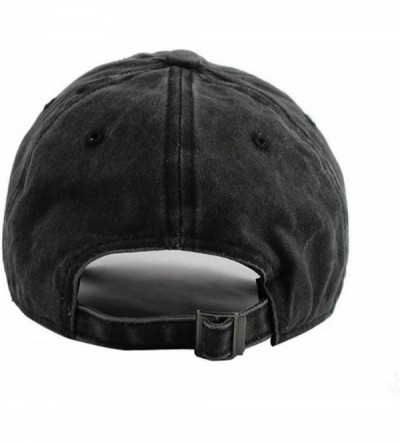 Baseball Caps Traffic Band Mens&Women's Unisex Denim Caps with Adjustable Strap - Black - C818QSIKOL6 $8.44