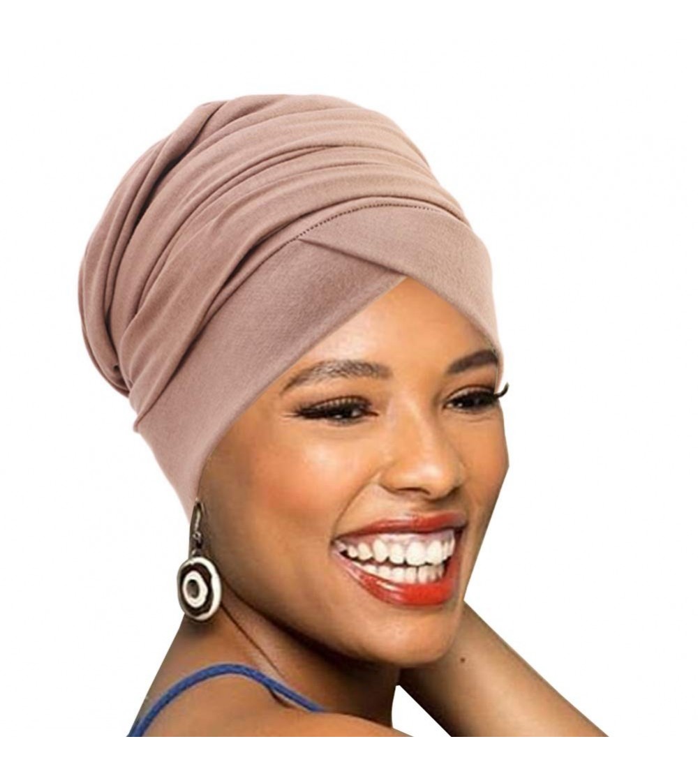 Headbands Easy Wearing African Head Wrap-Long Scarf Turban Shawl Hair Bohemian Headwrap - 01-Colour32 - CN18YD565GE $10.38
