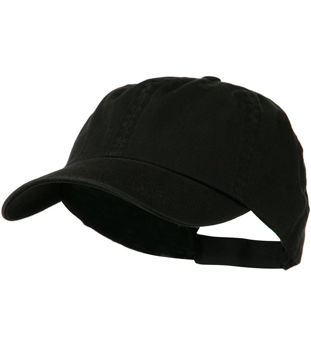 Baseball Caps Low Profile Unstructured Cotton Cap - Black W33S50C - CG11C0N4OEF $26.51