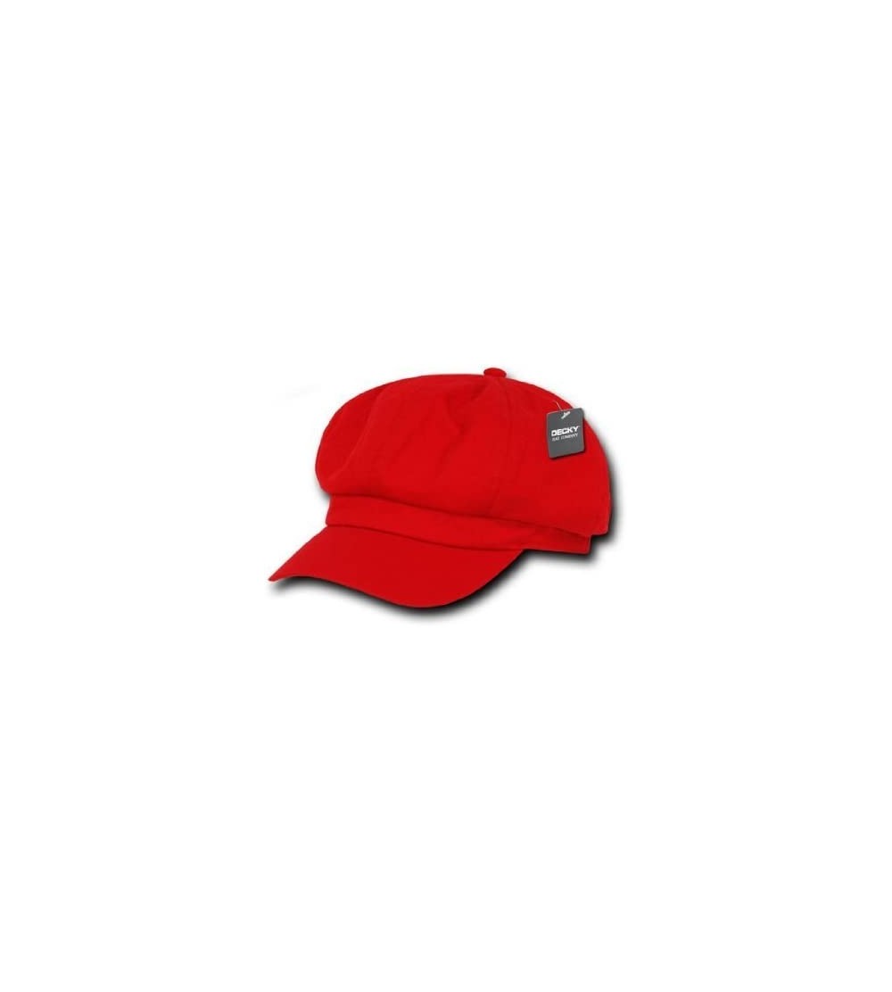 Newsboy Caps Solid Apple Jack Newsboy Gatsby Hats 906 - Red - CF11KEUA64H $13.55