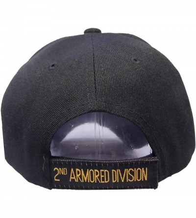 Baseball Caps US Warriors U.S. Army 1st 2nd 3rd Armored Division Baseball Hat One Size Black - 2nd Armored Division - CG11KFS...