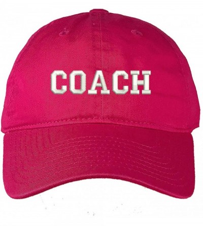 Baseball Caps Coach Dad Hat - Hot Pink - CU18UIMWNCS $21.65
