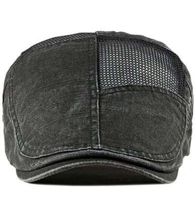 Newsboy Caps Men Breathable Mesh Summer Hat Cotton Newsboy Beret Ivy Cap Cabbie Hats - CK199EGSD5D $14.98