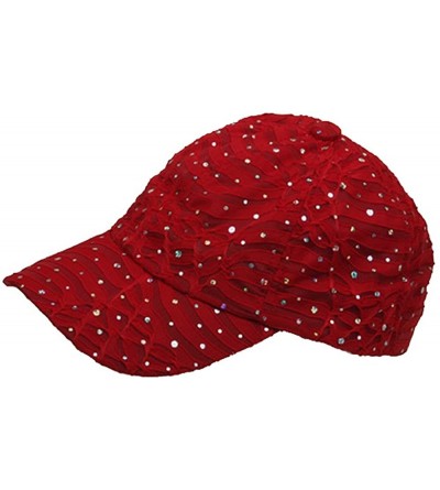 Baseball Caps Glitter Caps- Red - C0111GHZW01 $11.81