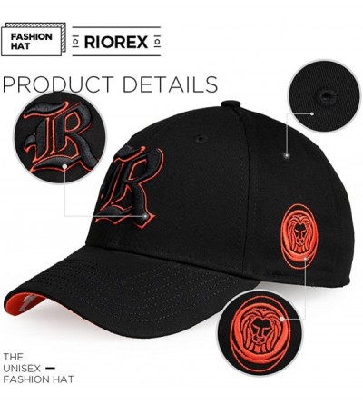 Baseball Caps Baseball Caps for Men Sun Hat Breathable and softable Adjustable 1704A010 - Black-red - CZ189L8SGXZ $21.17