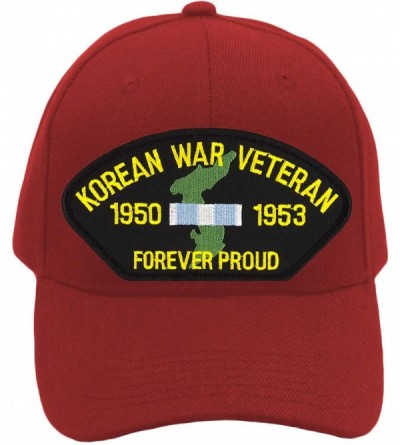 Baseball Caps Korean War Veteran - Forever Proud Hat/Ballcap Adjustable One Size Fits Most - Red - CI18OQUDAQL $29.07