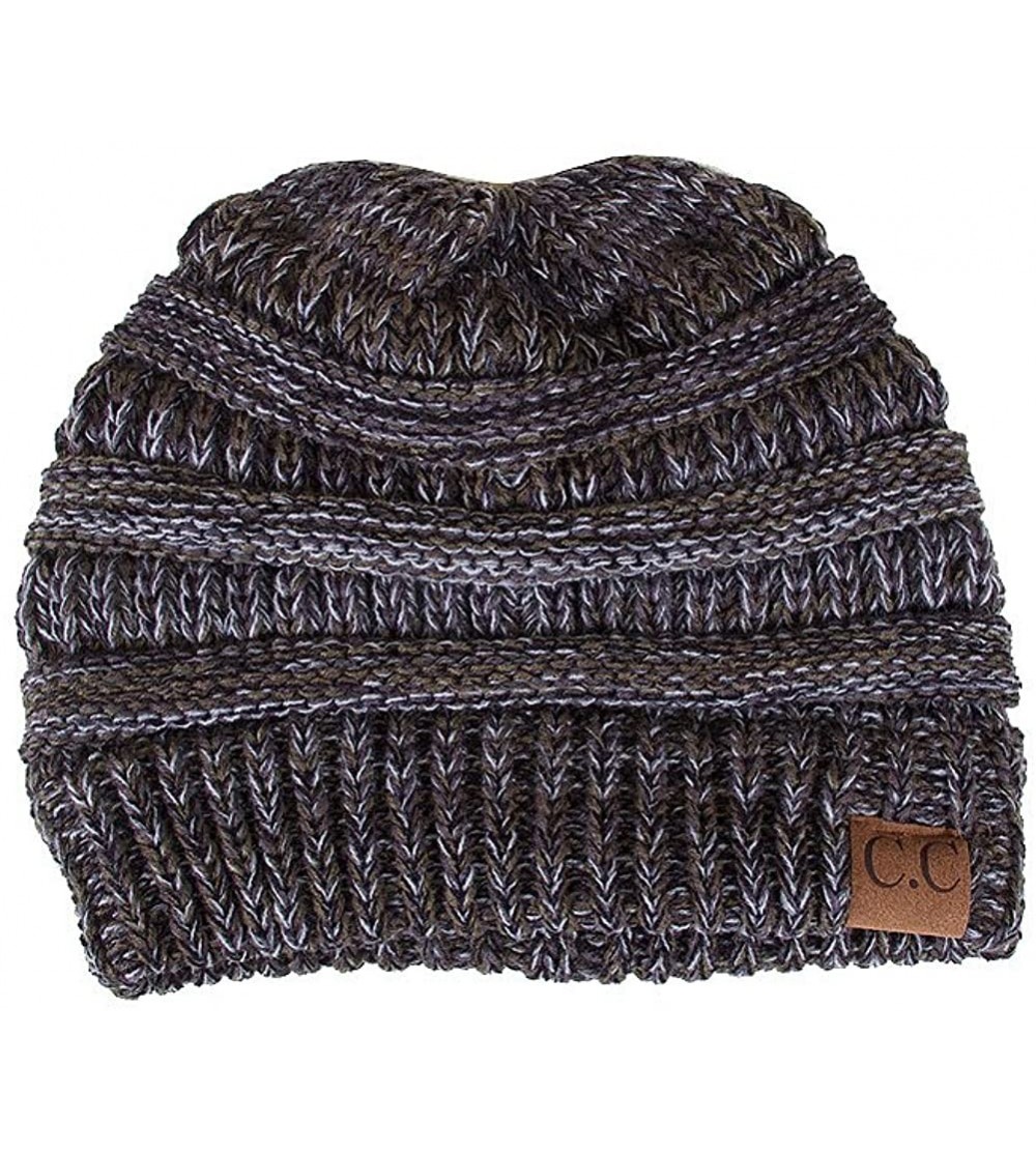 Skullies & Beanies Trendy Warm Chunky Soft Marled Cable Knit Slouchy Beanie - 22 - C2129VX44GJ $14.47