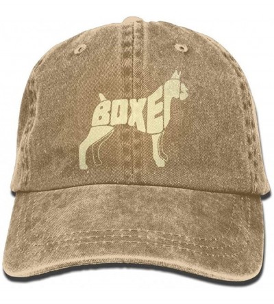 Baseball Caps Adult Fashion Sports Denim Baseball Boxer Dog Art Classic Dad Hat Adjustable Plain Cap - Natural - CM18LZN3OXI ...