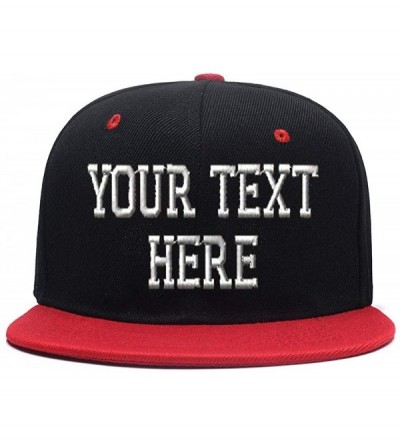 Baseball Caps Custom Embroidered Hip-hop Hat Personalized Adjustable Hip-hop Cap Add Your Text - Ared - CO18H55DCL9 $17.29