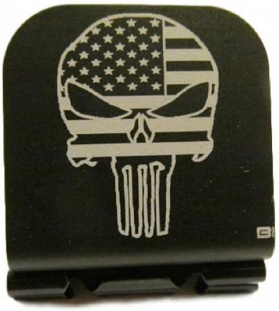Baseball Caps American Flag Skull Laser Etched Hat Clip Black - CT129HK6095 $12.24