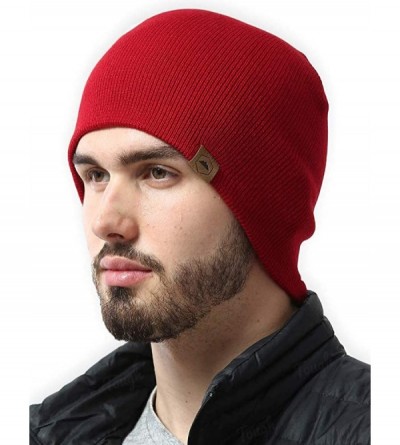 Skullies & Beanies Winter Beanie Knit Hats for Men & Women - Warm & Soft Toboggan Cap - Maroon - CR12MJ3WX4X $7.27