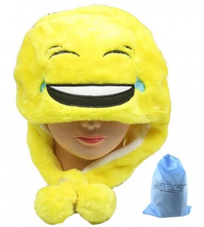 Skullies & Beanies Plush Soft Animal Beanie Hat Halloween Cute Soft Warm Toddler to Teen - Emoji Laghin & Crying - CV189U4IZA...