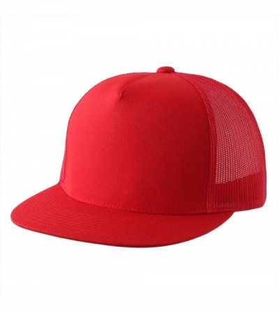 Baseball Caps 2040USA Yupoong Classic Two Tone Trucker Snapback Hat - 6006 (One Size- Red) - CQ11LMLWCVD $11.26