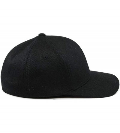 Baseball Caps 'Freedom Eagle Rogue' PVC Patch Hat - Flex Fit Fitted - Black - CO18U5IHLIH $35.80