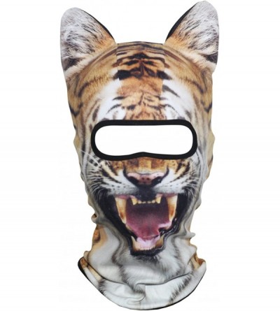 Balaclavas 3D Animal Neck Gaiter Warmer Windproof Full Face Mask Scarf for Ski Halloween Costume - Ferocious Tiger - CK18I4RY...