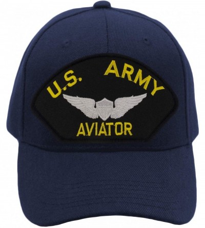 Baseball Caps US Army Aviator Hat/Ballcap Adjustable One Size Fits Most - Navy Blue - CK18ICE4EEX $21.39