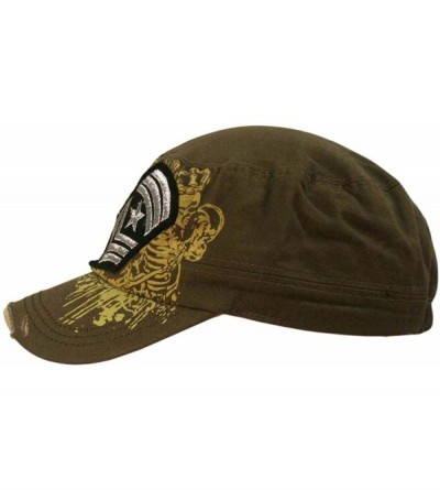 Baseball Caps Cadet Cap Hat with Soldier Rank Patch - Olive - C7118CIJOK1 $12.98