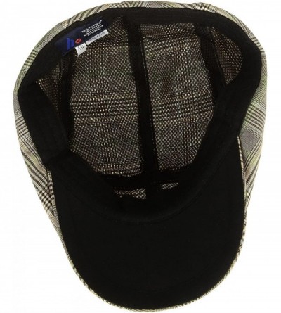Newsboy Caps MG Men's Plaid Ivy Newsboy Cap Hat - Brown Plaid - CM114F41LZ7 $17.97