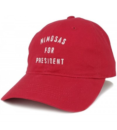 Baseball Caps Mimosas for President Embroidered 100% Cotton Adjustable Cap - Red - CD12IZKDLJZ $21.51
