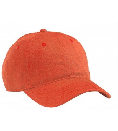 Baseball Caps 100% Organic Cotton Twill Adjustable Baseball Hat - Orange Poppy - CF11R3GLJYR $7.82