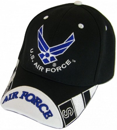 Baseball Caps United States Air Force Officially Licensed Men's Adjustable Baseball Caps - Black - CM189XIRTX7 $10.92
