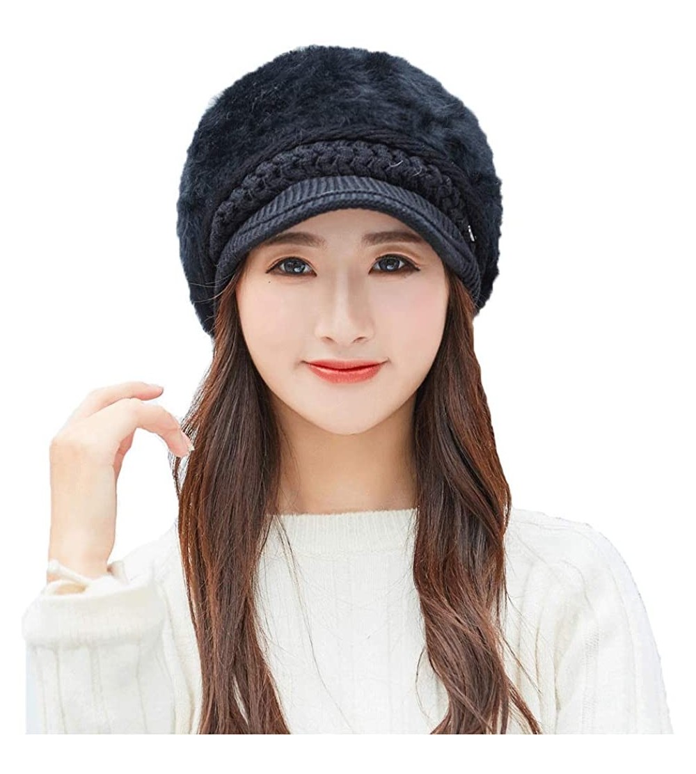 Bucket Hats Winter Warm Women Beret Cap Braided Baggy Knit Crochet Beanie Hat Ski Beanie - CL18LLLHMLW $11.66