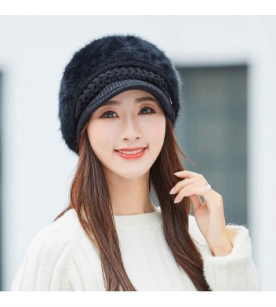 Bucket Hats Winter Warm Women Beret Cap Braided Baggy Knit Crochet Beanie Hat Ski Beanie - CL18LLLHMLW $11.66