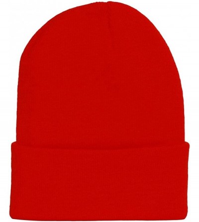 Skullies & Beanies Solid Winter Long Beanie (Comes in Many - Cardinal Red - CQ11Y94T1TL $11.72