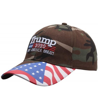 Baseball Caps Make America Great Again Hat Donald Trump 2020 USA Cap Adjustable - Camouflage a - C718Z65CGGC $11.67