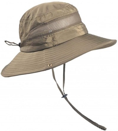 Bucket Hats Summer Outdoor Sun Hat Protection Bucket Mesh Boonie Hat Solid Fishing Cap Summer Best 2019 New - CB18R3GYI2L $7.50
