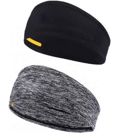 Headbands Sweatband with Silicone Sweat Strip Headband Workout Sweatband Headband for Men and Women Unisex 2 Pack - C518MEUNY...