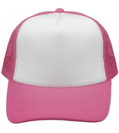 Baseball Caps Personalized Unisex Mesh Baseball Cap Custom Your Own Design Logo Text Photo Hat - Hot Pink - CY1820N277Q $12.88
