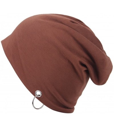 Skullies & Beanies Women's Knitted Baggy Slouchy Lightweight Sleep Beanie Hat - Tan 26 - CI18D2M3KYU $11.03