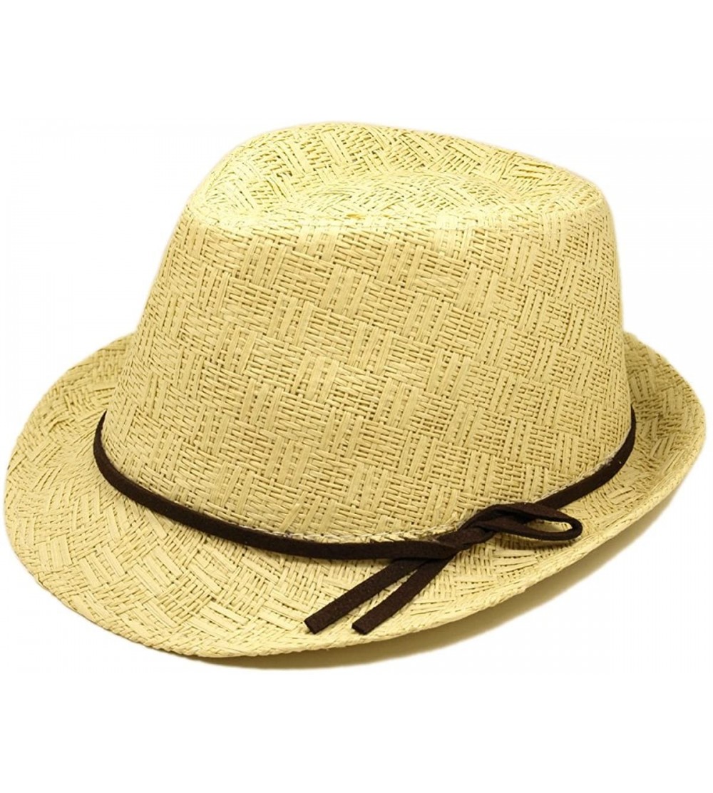 Fedoras Kids' (4-10) Fedora Straw Hat Available - Natural - CO1109WLDIJ $11.43