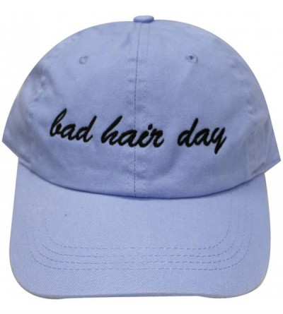 Baseball Caps Bad Hair Day Cotton Baseball Caps - Sky - CO183NIUTMQ $12.80