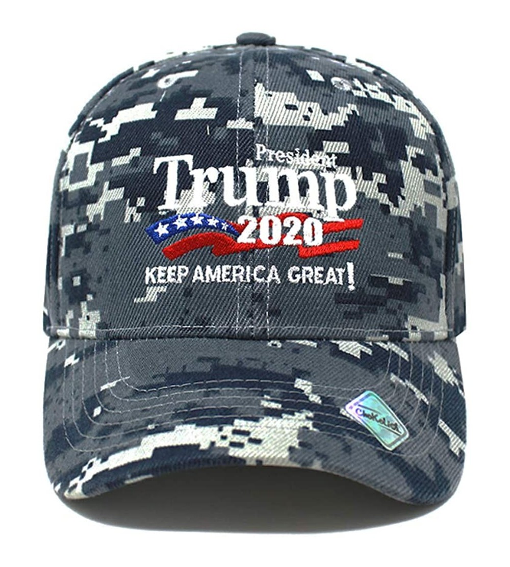 Baseball Caps Trump 2020 Keep America Great Campaign Embroidered US Hat Baseball Ball Cap Hook and Loop Back Closure - C918N0...