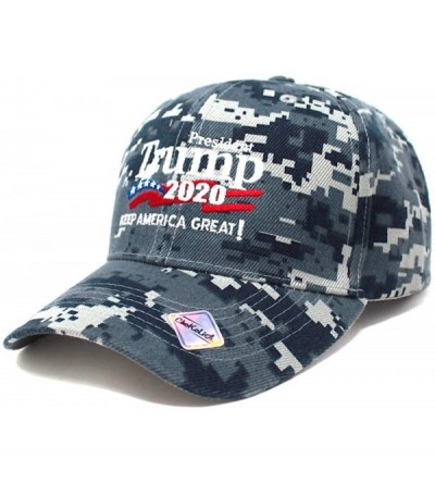 Baseball Caps Trump 2020 Keep America Great Campaign Embroidered US Hat Baseball Ball Cap Hook and Loop Back Closure - C918N0...