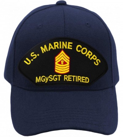 Baseball Caps US Marine Corps - Master Gunnery Sergeant Retired Hat/Ballcap Adjustable One Size Fits Most - Navy Blue - CG18N...