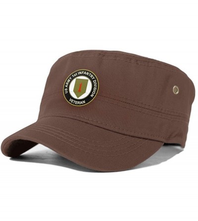 Cowboy Hats US Army Veteran 1st Infantry Division Man's Classics Cap Women's Fashion Hat Chapeau - Coffee - CY18AK5E05I $27.51