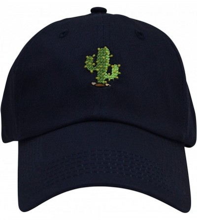 Baseball Caps Cactus Cotton Embroidery Adjustable Baseball Cap Baseball Hat Dad Hat from (Multiple Colors) - Dark Blue - CI12...