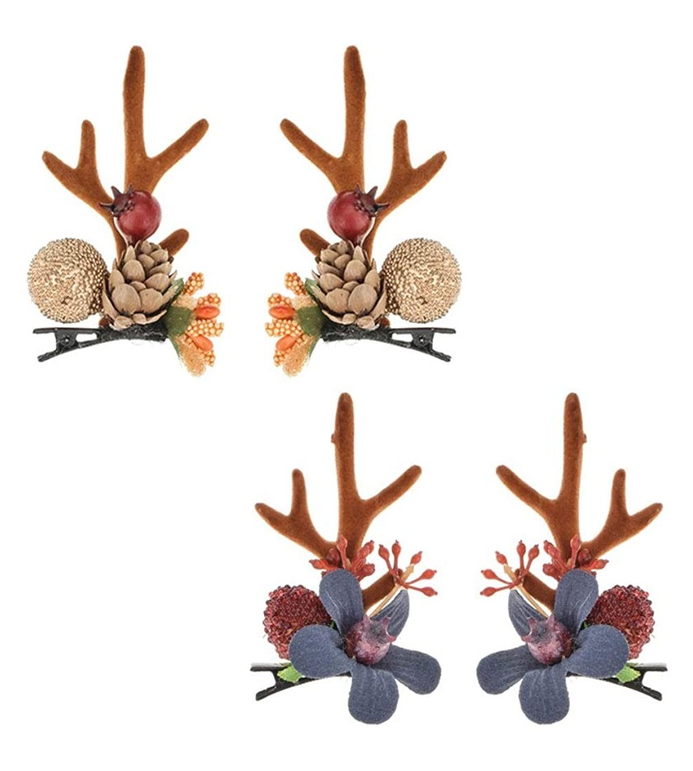 Headbands Christmas Reindeer Antlers Headband Hair Clips Hair Hoop Girl Beauty Headdress - Antlerse - CR18YOMIRY5 $10.31