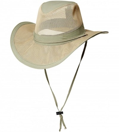 Sun Hats Men's 1 Piece Suplex Pinch Front Safari Hat - Fossil - CY112BFWIVD $31.01
