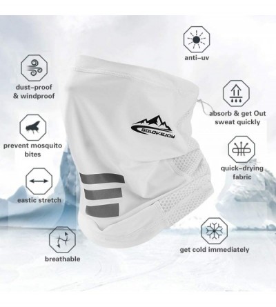 Balaclavas Bandana Neck Gaiter Shield Face Scarf Bandanas Mask Windproof for Men & Women - White - CX197TC25TY $9.53