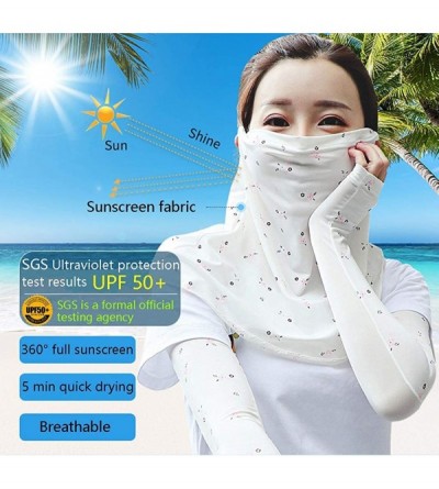 Balaclavas UV Face Mask Sun Protection Scarf Shields Gaiter Neck Summer Balaclava Bandana UPF 50+UV Block for Women - CO198H0...