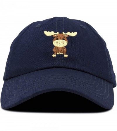 Baseball Caps Cute Moose Hat Baseball Cap - Navy Blue - C818LZ8I9T2 $11.42